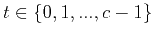 $ t \in \{0,1,...,c-1\}$