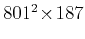 $ 801^2 \!\times\! 187$