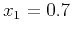 $ x_1=0.7$