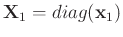 $\mathbf{X}_1=diag(\mathbf{x}_1)$