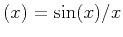 $ (x)=\sin(x)/x$