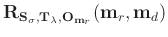$\mathbf{R}_{\mathbf{S}_{\sigma},\mathbf{T}_{\lambda},\mathbf{O}_{\mathbf{m}_r}}(\mathbf{m}_r,\mathbf{m}_d)$
