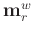 $\mathbf{m}_r^{w}$