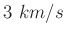 $3\ km/s$