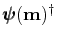 $ \pmb{\psi}(\mathbf{m})^\dagger$