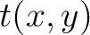 $t(x,y)$