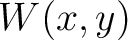$\displaystyle W(x,y)$