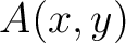 $\displaystyle A(x,y)$