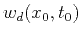 $\displaystyle w_d (x_0,t_0)$