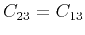 $ C_{23}=C_{13}$