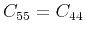 $ C_{55}=C_{44}$