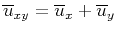 $ \overline{u}_{xy}=\overline{u}_{x}+\overline{u}_{y}$