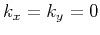 $ k_x=k_y=0$
