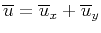 $ \overline{u}=\overline{u}_{x}+\overline{u}_{y}$