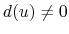 $ d(u)\neq 0$