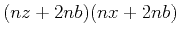 $ (nz+2nb)(nx+2nb)$