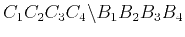 $ C_1C_2C_3C_4\backslash B_1B_2B_3B_4$