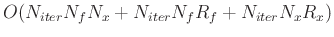 $O(N_{iter}N_fN_x+N_{iter}N_fR_f+N_{iter}N_xR_x)$